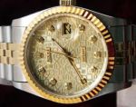 Fake Rolex Datejust Watch: 2-Tone Jubilee Gold Micor Face Mens Watch